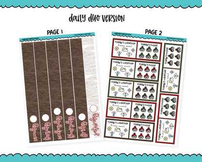 Daily Duo Wild One Fall Lumberjack Themed Weekly Planner Sticker Kit for Daily Duo Planner