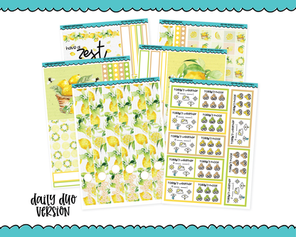 Daily Duo Zest for Life Themed Weekly Planner Sticker Kit for Daily Duo Planner