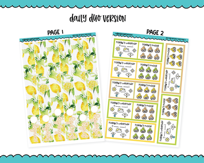 Daily Duo Zest for Life Themed Weekly Planner Sticker Kit for Daily Duo Planner
