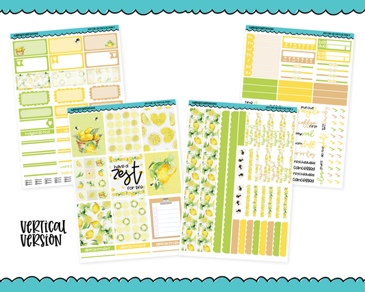 Vertical Zest for Life Planner Sticker Kit for Vertical Standard Size Planners or Inserts