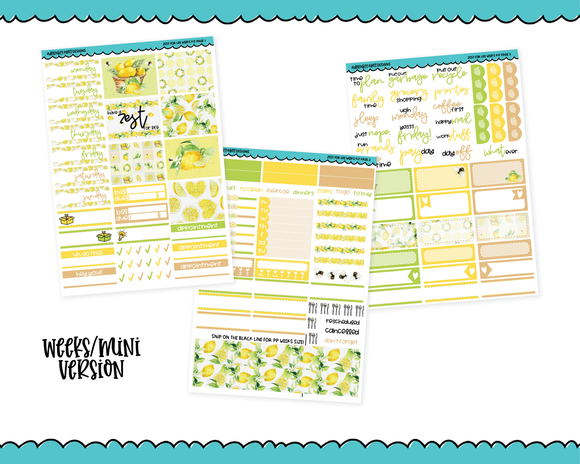 Mini B6/Weeks Zest for Life Weekly Planner Sticker Kit sized for ANY Vertical Insert