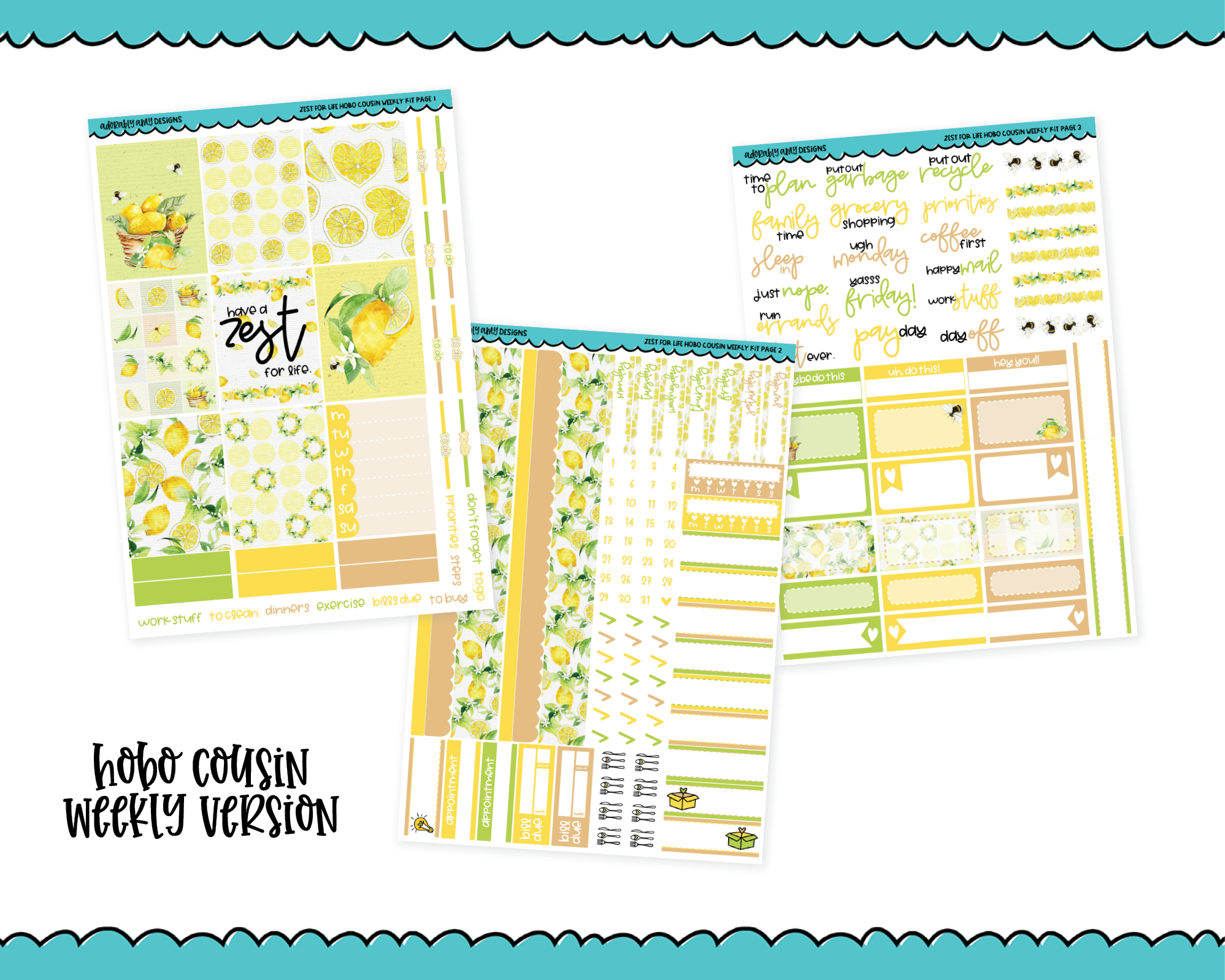 Academy  Hobonichi Cousin Weekly Sticker Kit