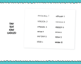 Foiled Tiny Text Series - Shoot Pool Checklist Size Planner Stickers for any Planner or Insert