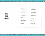 Foiled Tiny Text Series - Assignment Checklist Size Planner Stickers for any Planner or Insert