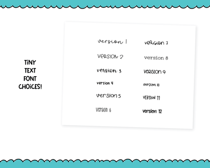 Foiled Tiny Text Series - Sunscreen Checklist Size Planner Stickers for any Planner or Insert