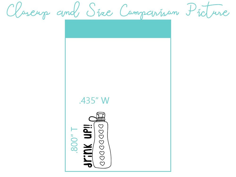 Hand Drawn Doodled Hydrate Drink Up Water Tracking Planner Stickers for any Planner or Insert - Adorably Amy Designs