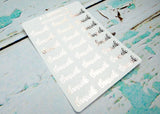 Foiled Hand Lettered This Week Typography Planner Stickers for any Planner or Insert - Adorably Amy Designs