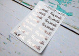 Foiled Hand Lettered This Month Planner Stickers for any Planner or Insert - Adorably Amy Designs