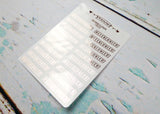Foiled Clear Rescheduled Strips Planner Stickers for any Planner or Insert - Adorably Amy Designs