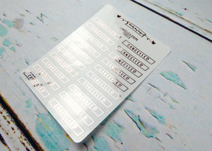 Foiled Clear Cancelled Strips Planner Stickers for any Planner or Insert - Adorably Amy Designs