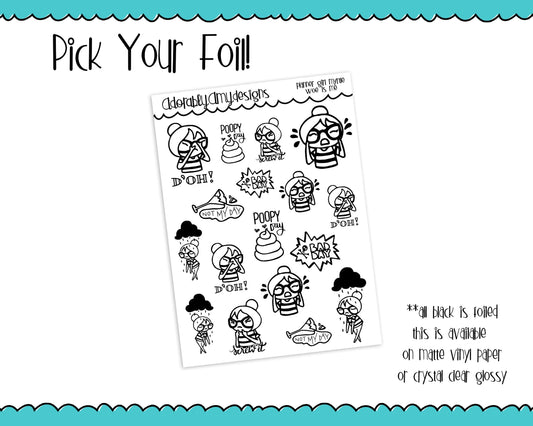 Foiled Planner Girl Myrtle Woe is Me Planner Stickers for any Planner or Insert - Adorably Amy Designs