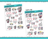 Planner Girls Character Stickers Date Night Out Planner Stickers for any Planner or Insert - Adorably Amy Designs