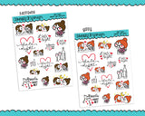 Planner Girls Character Stickers Date Night Out Planner Stickers for any Planner or Insert - Adorably Amy Designs