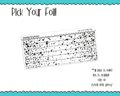 Foiled Stars 5 MM OR 10 MM Clear Overlay Planner Sticker Strips for any Planner or Insert - Adorably Amy Designs