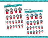 Planner Girls Character Stickers Online Video Watching Planner Stickers for any Planner or Insert - Adorably Amy Designs