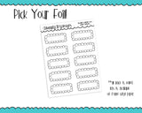 Foiled Doodled Quarter Box Planner Stickers for any Planner or Insertout - Adorably Amy Designs