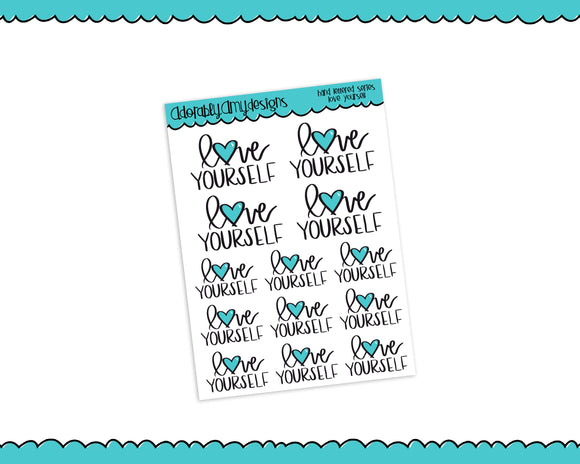 Hand Lettered Love Yourself Self Love Good Day Planner Stickers for any Planner or Insert - Adorably Amy Designs
