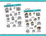 Planner Girls Character Stickers Book Lover Reading Planner Stickers for any Planner or Insert - Adorably Amy Designs