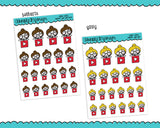 Planner Girls Character Stickers Online Video Watching Planner Stickers for any Planner or Insert - Adorably Amy Designs