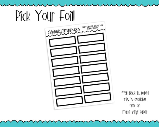 Foiled Plain Square Shape Quarter Box Planner Stickers for any Planner or Insert - Adorably Amy Designs